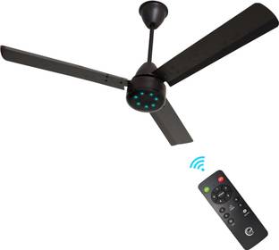 EFF4 Sino Remote Control Decorative Fan with Lights (Brown Modern)BLDC Motor 5 Star 1200 mm 3 Blade Ce...