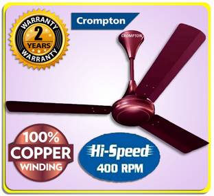 Crompton SUREBREEZE 400 RPM HS Plus Super HIGH SPEED 100% COPPER MOTOR LONGER LI