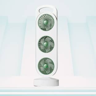 DRUMSTONE Compact USB Tower Fan – 1200mAh Battery, Quiet Airflow for Home & Office with 7 Year Warrant...