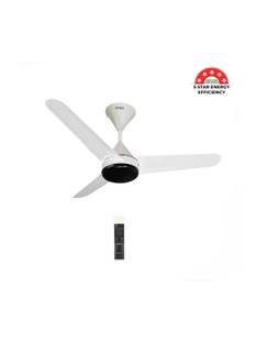 oceco Fansio Pearl white 900 mm BLDC Motor with Remote 3 Blade Ceiling Fan (Pearl White, Pack of 1) wi...