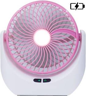 TAKSHA FANS High-Speed Rechargeable Table Fan with LED Light, For Home, Office, Kitchen Ultra High Spe...