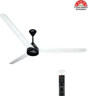 oceco Fansio White/Black 56 with 3 Year Warranty BLDC Motor with Remote 1400 mm Ceiling Fan