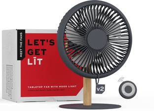 Nuuk LIT Rechargeable Fan (v2) 155 mm 3 Blade Table Fan