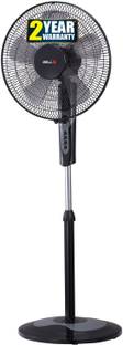इबेल CHROME10 5 Leaf Pedestal Fan with Timer, High Speed Motor, Portable & Powerful के साथ 2 Year वारं...