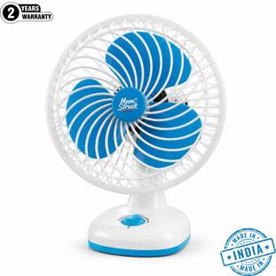 Moonstruck Altus 2500 RPM Table Fan 230mm | High Air Delivery | 3 Speed | Made in India with 24 Months...