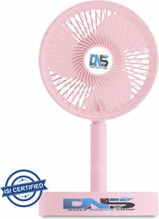 Daily Needs Shop Portable Rechargeable Table Fan With 3 Type Speed 2 Mode Light Foldable Fan with 1 Ye...