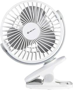 BAJAJ PYGMY MINI FAN BLUE 110 mm 3 Blade Table Fan, White with 2 Year Warranty Ultra High Speed 110 mm...