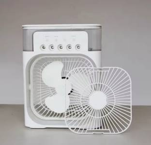 AMPLIN Portable Air Conditioner Fan Mini Evaporative Air Cooler, USB Fan (Multicolor) 5 Star 75 mm 3 Blade Table Fan