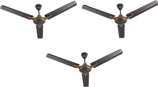 USHA Racer Chrome PACK OF 3 with 1 Year Warranty 1200 mm Ceiling Fan