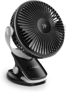 Longway Clipzy Portable Rechargeable Clip Fan with 1 Year Warranty BLDC Motor, Energy Saving 110 mm Ta...