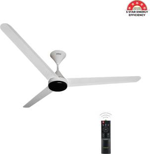 oceco Fansio Light Pearl White 1400mm Remote Control BLDC Energy Saving Ceiling Fan with 3 Year Warran...