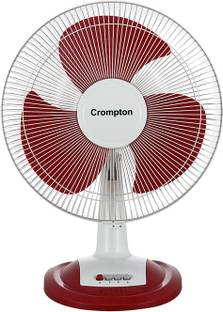 Crompton TF HISPEED GALE CLASSIC 16" White Red 400 mm 3 Blade Table Fan