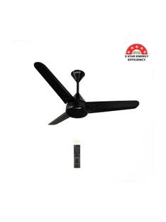 oceco Fansio Matt Black with 3 Year Warranty BLDC Motor with Remote 900 mm Ceiling Fan