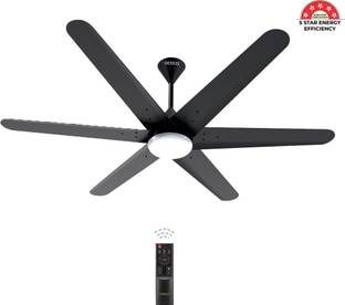 oceco Helico Light Energy Saving Bldc Ceiling Fan (10W Dimmable Light) 5 Star 1200 mm 6 Blade Ceiling ...