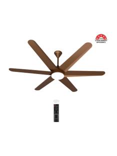 oceco Helico Golden Oak Wood with 3 Year Warranty BLDC Motor with Remote 1200 mm Ceiling Fan