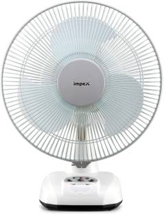 IMPEX Rechargeable Table Fan (BREEZE D3) with LED Light 305 mm 3 Blade Table Fan