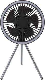 MOSHTU Standing Fan, 10000mAh USB Rechargeable Tripod Fan Portable Camping 5 Blade Tower Fan