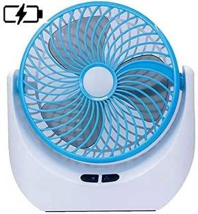 TAKSHA FANS High-Speed Rechargeable Table Fan with LED Light, For Home, Office, Kitchen Ultra High Spe...