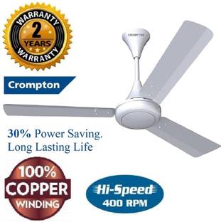 Crompton High Speed Cei;ing Fan Surebreeze 100% Copper Longer Life 9 with 24 Months Warranty Energy Sa...