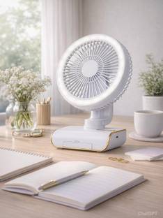 Sampri Table Fan You Can Also use Directly Fan Power Bank[ DC] Desk Fan 4000mAh USB 3 mm Table Fan