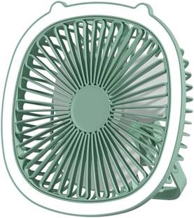 befunky 3 Speeds USB Rechargeable Mini Fan with LED Light Desktop Table USB Ceiling Fan 0.4 mm 3 Blade...