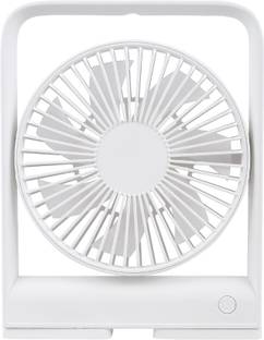 SKOON Mini Portable Magnetic Base Desktop Wall Hanging Square Style 4 Speed Strong 5 Star 150 mm 7 Blade Table Fan