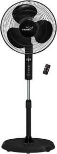 V-Guard Esfera Remote with Timer, Oscillation Control and 3 Wind Modes (Black) 400 mm 3 Blade Pedestal Fan
