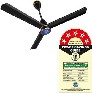 BlueBerry's BLDC BEE-5 Star Rated Ceiling Fan with Remote, LED Light with 3 Year Warranty 1200 mm Ceil...