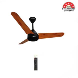 oceco Fansio Wooden with 3 Year Warranty BLDC Motor with Remote 900 mm Ceiling Fan