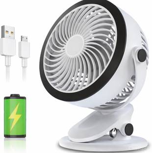Sampri Table Fan You Can Also use Directly Fan Power Bank[ DC] Desk Fan 4000mAh USB 3 mm Table Fan