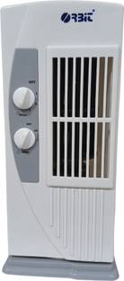 ORBIT White and Grey Multipurpose Portable Fan - 3 speeds, Portable Desktop Fan 4 mm 3 Blade Tower Fan