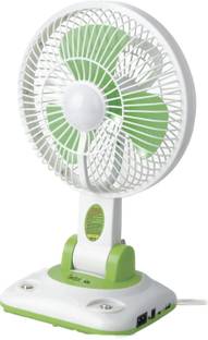 Nextbot Rechargeable 2 in 1 Fan with Emergency Light with 6 Months Warranty BLDC Motor Table Fan