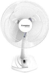 Crompton Torpedo High Speed KD white PACK OF 1 with 1 Year Warranty 400 mm Table Fan