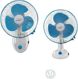 V-Guard Selfee duo 2 in 1 convertible with 2 Year Warranty Ultra High Speed 225 mm Wall Fan