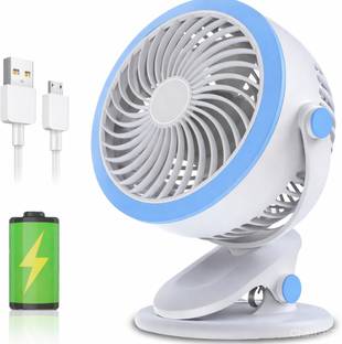 Sampri Table Fan You Can Also use Directly Fan Power Bank[ DC] Desk Fan 4000mAh USB 3 mm Table Fan