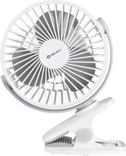 BAJAJ Pygmy Mini Personal Fan USB Rechargeable with 2 Year Warranty Ultra High Speed 110 mm Table Fan