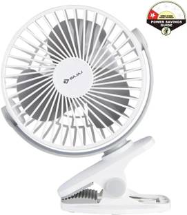 BAJAJ PYGMY MINI 110 MM 10 W HIGH SPEED, USB CHARGINg, PERSONAL FAN (WHITE) with 2 Year Warranty Ultra...