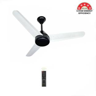 oceco Fansio White & Black with 3 Year Warranty BLDC Motor with Remote 900 mm Ceiling Fan