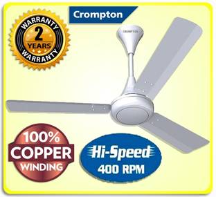 Crompton SUREBREEZE 400 RPM HS Plus Super HIGH SPEED 100% COPPER MOTOR LONGER LI