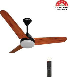 oceco Fansio Light Wooden 36" (900 MM) with 3 Year Warranty BLDC Motor with Remote 900 mm Ceiling Fan