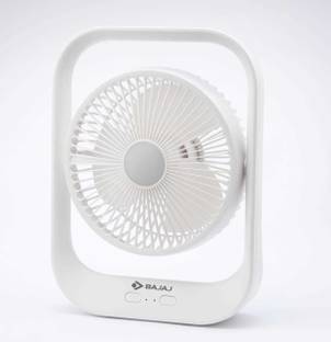 BAJAJ Pygmy Personal Fan with LED Light White (251284) 110 mm 3 Blade Table Fan