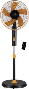 V-Guard Esfera Remote 5 Blade (Orange Black) with 2 Year Warranty 400 mm Pedestal Fan