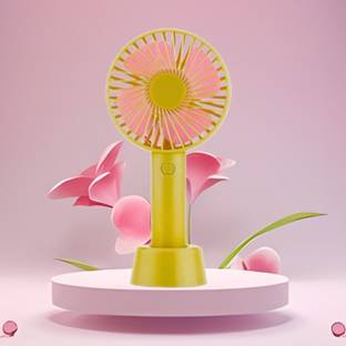 Clairbell Summer Fan (Portable Hand Fan) with Rechargeable For Home/Office/TravelK213 with 1 Year Warr...