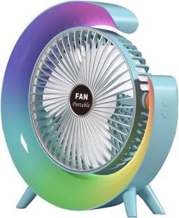 Terviiix High Speed Rechargeable Table Fan with LED Light, For Home, Office, Kitchen with 1 Year Warranty Ultra High Speed 1400 mm Table Fan