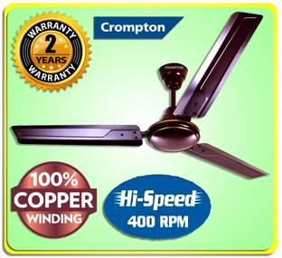 Crompton SUREBREEZE 400 RPM HS Plus Super HIGH SPEED 100% COPPER MOTOR LONGER LIFE48 with 24 Months Wa...