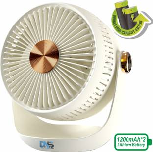 Daily Needs Shop Rechargeable Table Fan With Mid LED Light 2 Step Foldable For Home / Office Fan with ...
