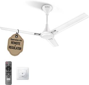 KUHL Fest B2 Power Saving BLDC Ceiling Fan |28W|365 RPM | Remote & Regulator Operated BLDC Motor with ...