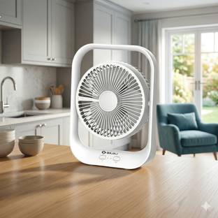 BAJAJ USB Charging Fan | LED Light | 2100 RPM High Speed Fan ! Ultra-Portable Design with 12 Months Wa...