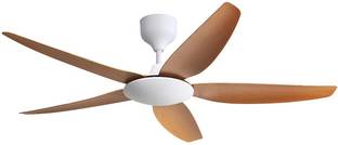 HANS LIGHTINGS Ceiling Fan With Copper 50W DC Motor and Wooden Finishing 5 Plastic ABS Blade with 2 Ye...