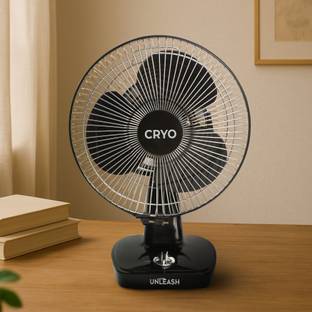 unleash CRYO 9 INCH HIGH SPEED METAL JAALI TABLE FAN FOR HOME, OFFICE with 1 Year Warranty Energy Savi...